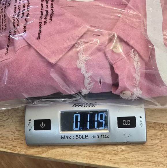 Ces Femme Fringe Waffle Knit Side Panels Shirt Womens Small Pink Denim - Picture 14 of 14